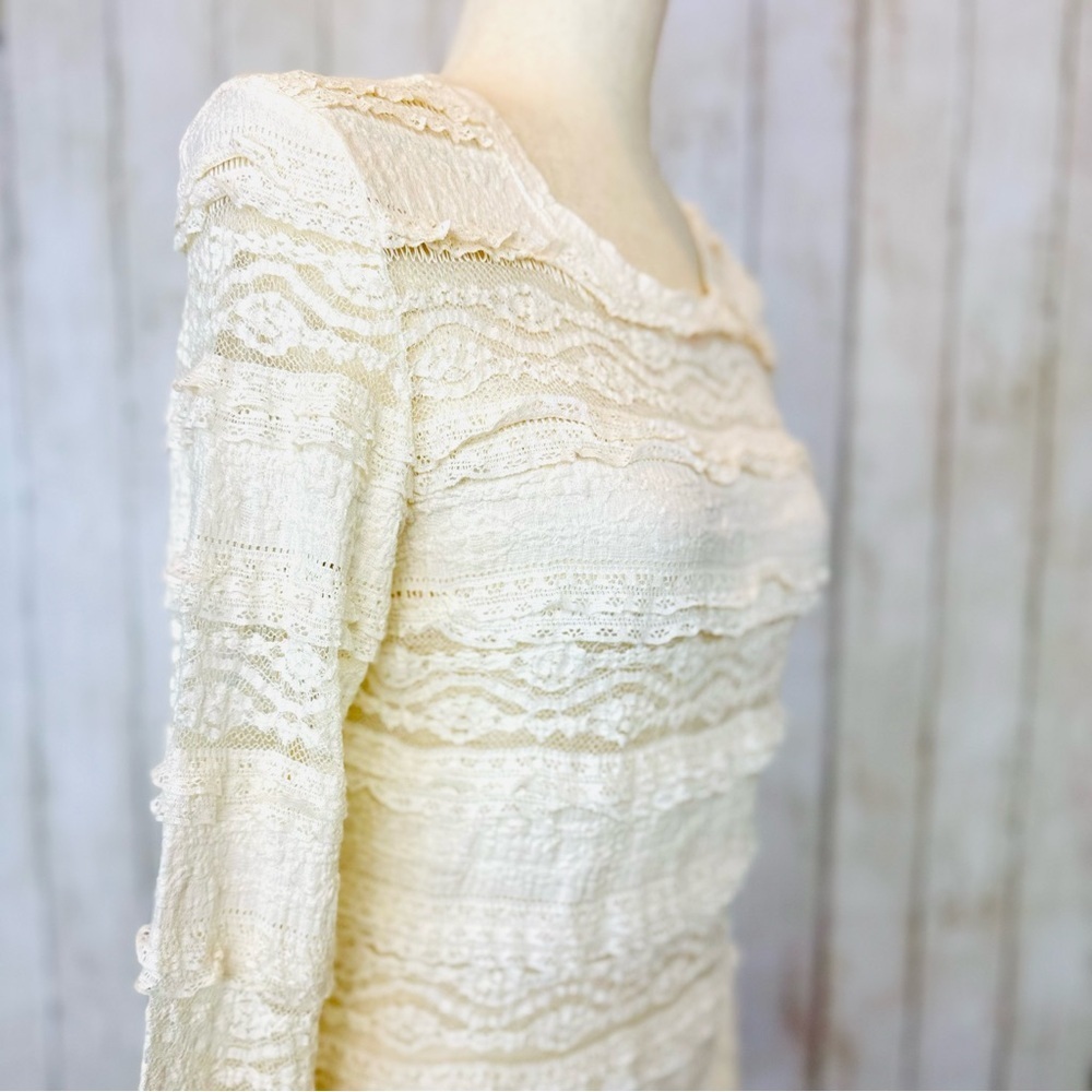 H&M | Cream Lace Long Sleeve Top - Picture 5 of 11